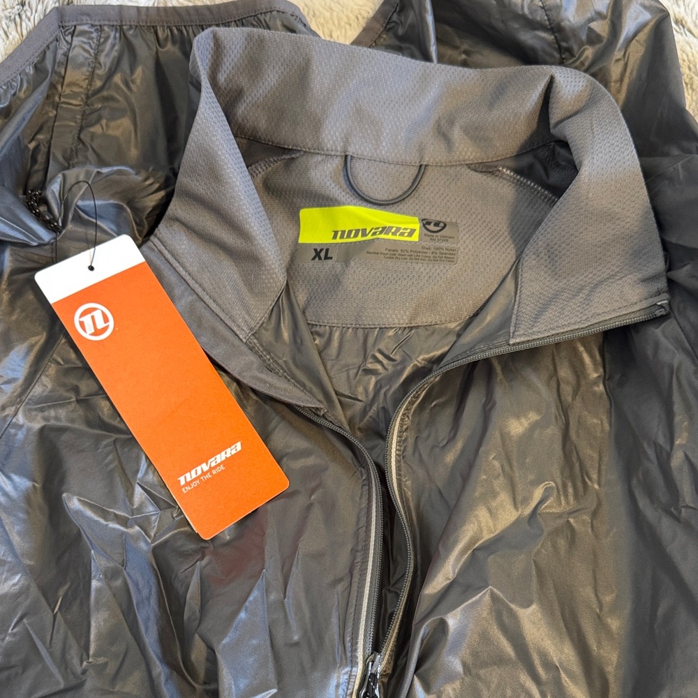 Novara Charcoal Stowable Jacket Quiet Shade Cycling XL